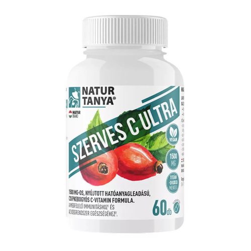 Natur Tanya® Szerves C-vitamin 1500mg 60db filmtabletta csipkebogyó kivonattal