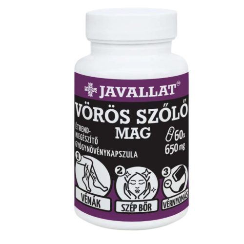 JAVALLAT Vörös Szőlő mag kapszula 60 db 