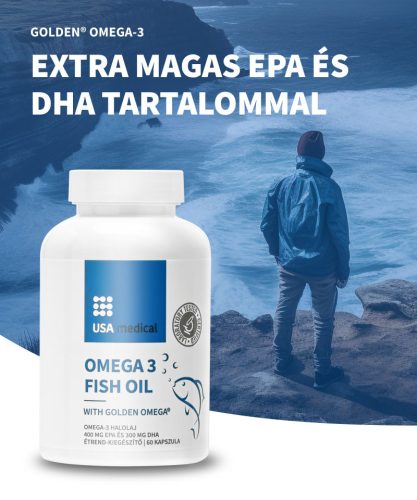 USA medical GOLDEN® Omega 3 halolaj kapszula 60 db