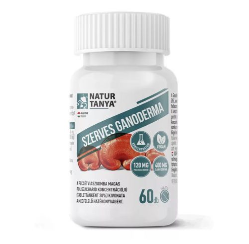 Natur Tanya® Szerves Ganoderma pecsét viaszgomba kivonat 60db tabletta