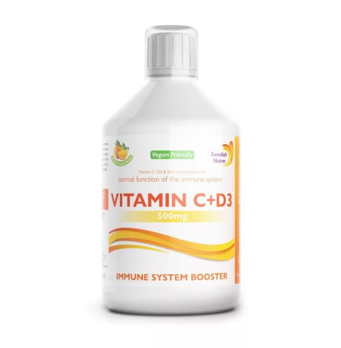 Swedish Nutra folyékony C+D3 imunrendszer erősítő vitamin 500ml